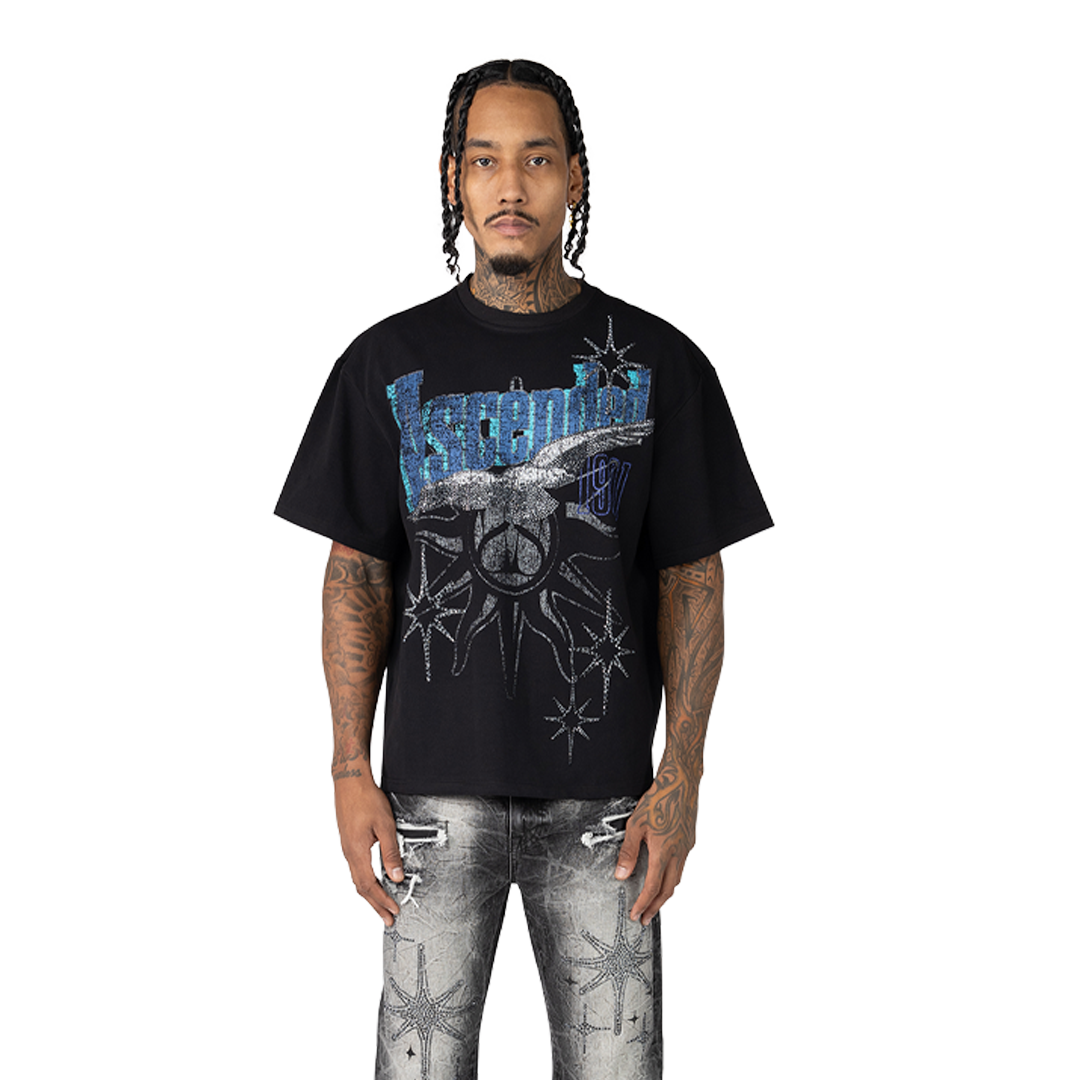 SMOKE RISE WIDE DYSTPOIA CROPPED SHIRT