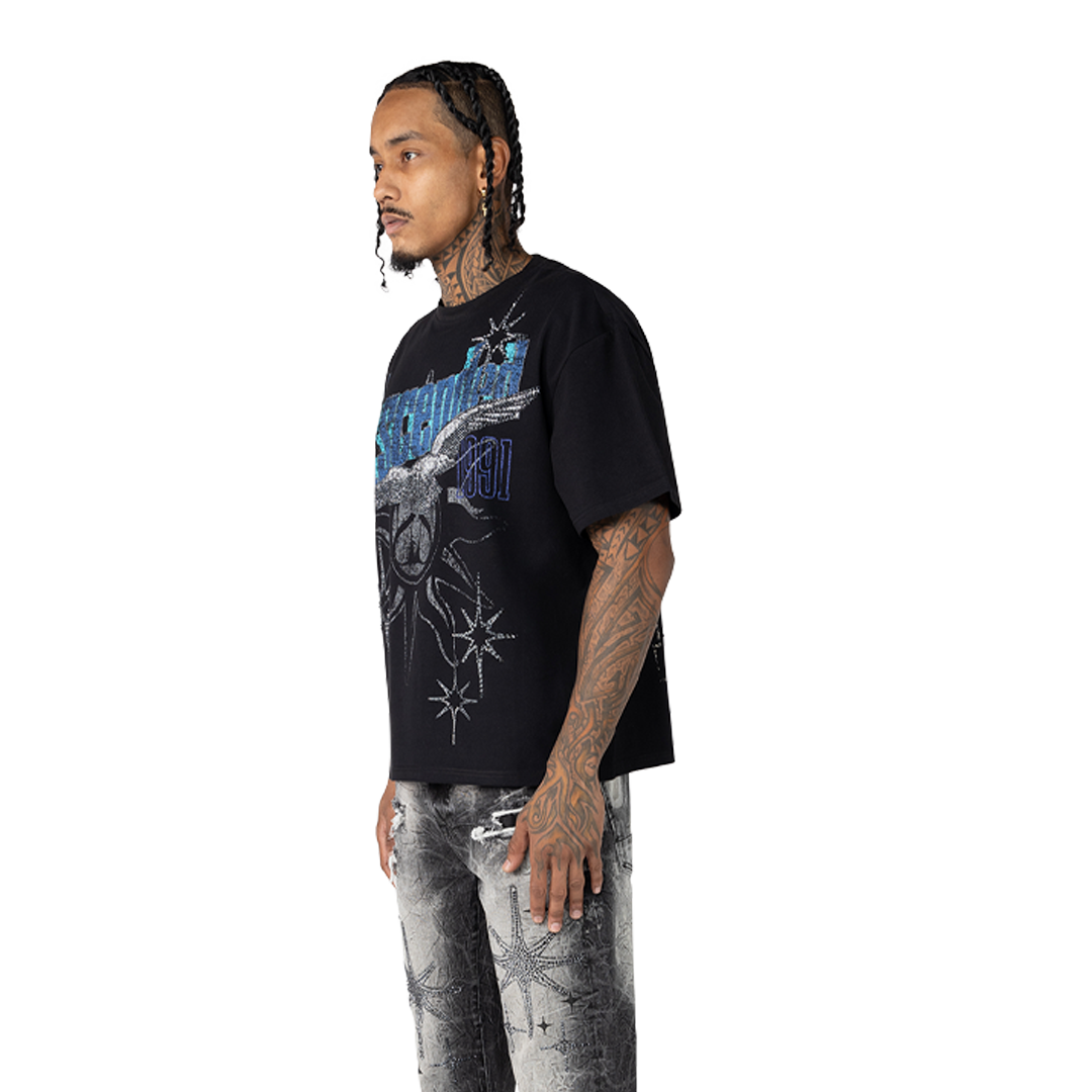 SMOKE RISE WIDE DYSTPOIA CROPPED SHIRT