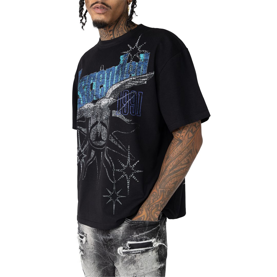 SMOKE RISE WIDE DYSTPOIA CROPPED SHIRT