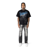 SMOKE RISE LONG STRAIGHT DYSTOPIA JEANS BLACK WASH