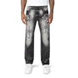 SMOKE RISE LONG STRAIGHT DYSTOPIA JEANS BLACK WASH