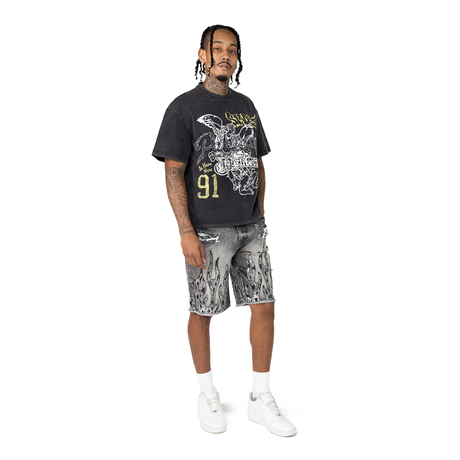 SMOKE RISE ELITE CLUB WIDE CROPPED T-SHIRT MULTI COLOR