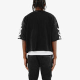 COPPER RIVET SAINT CROP T-SHIRT BLACK