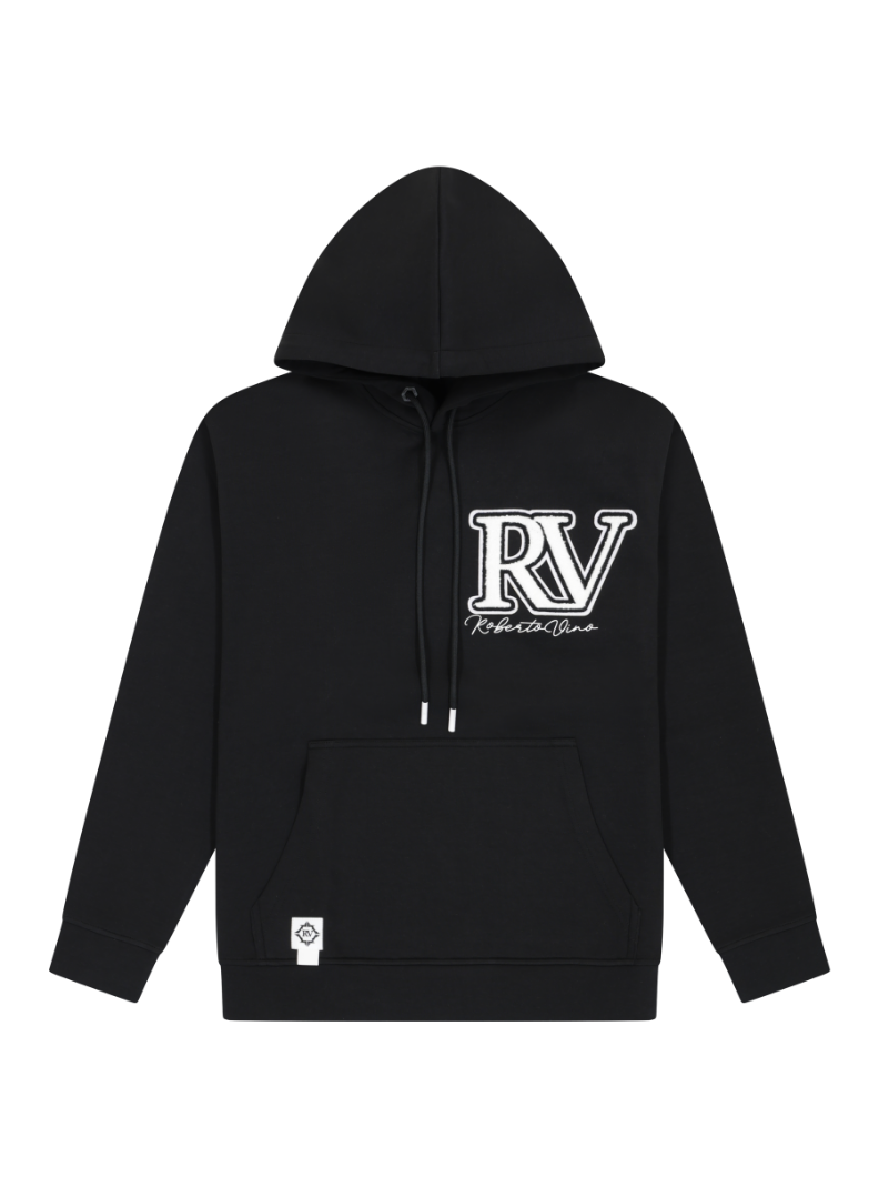 Roberto Vino Milano Big Writing Hoodie Black