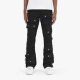 COPPER RIVET CARGO STACKED JEANS MULTI COLORS