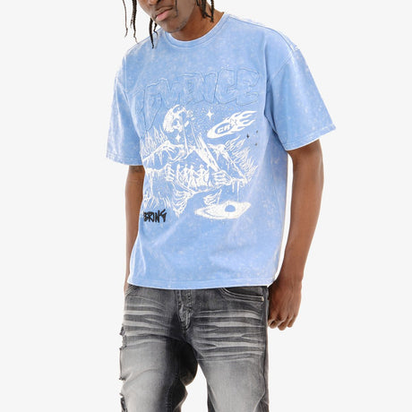COPPER RIVET ACID WASH REVENGE T-SHIRT MULTI COLORS