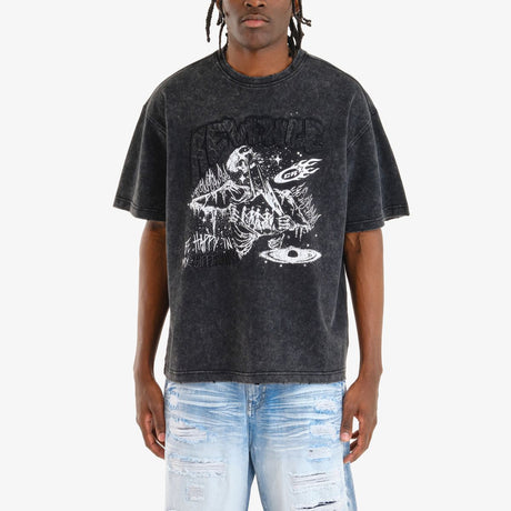 COPPER RIVET ACID WASH REVENGE T-SHIRT MULTI COLORS