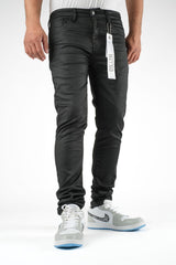 Disaster Skinny Black Wax Stretch Denim Black