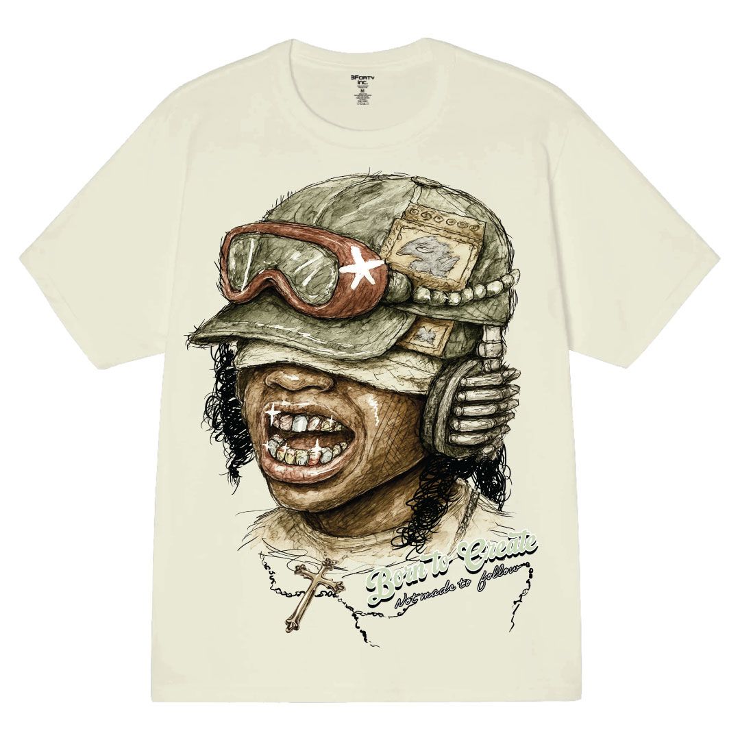 FORTY BORN TO CREATE T-SHIRT MULTI COLORS