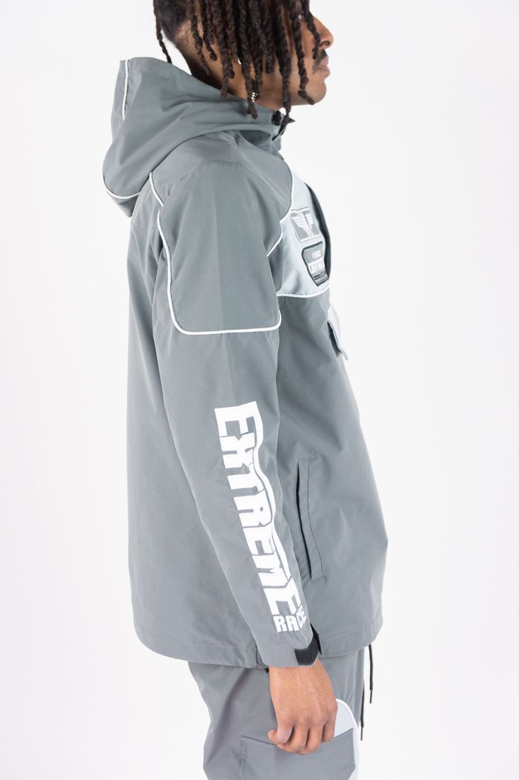 REBEL MINDS RACING ANORAK NYLON HOODIE MULTI COLORS