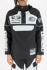 REBEL MINDS RACING ANORAK NYLON HOODIE MULTI COLORS