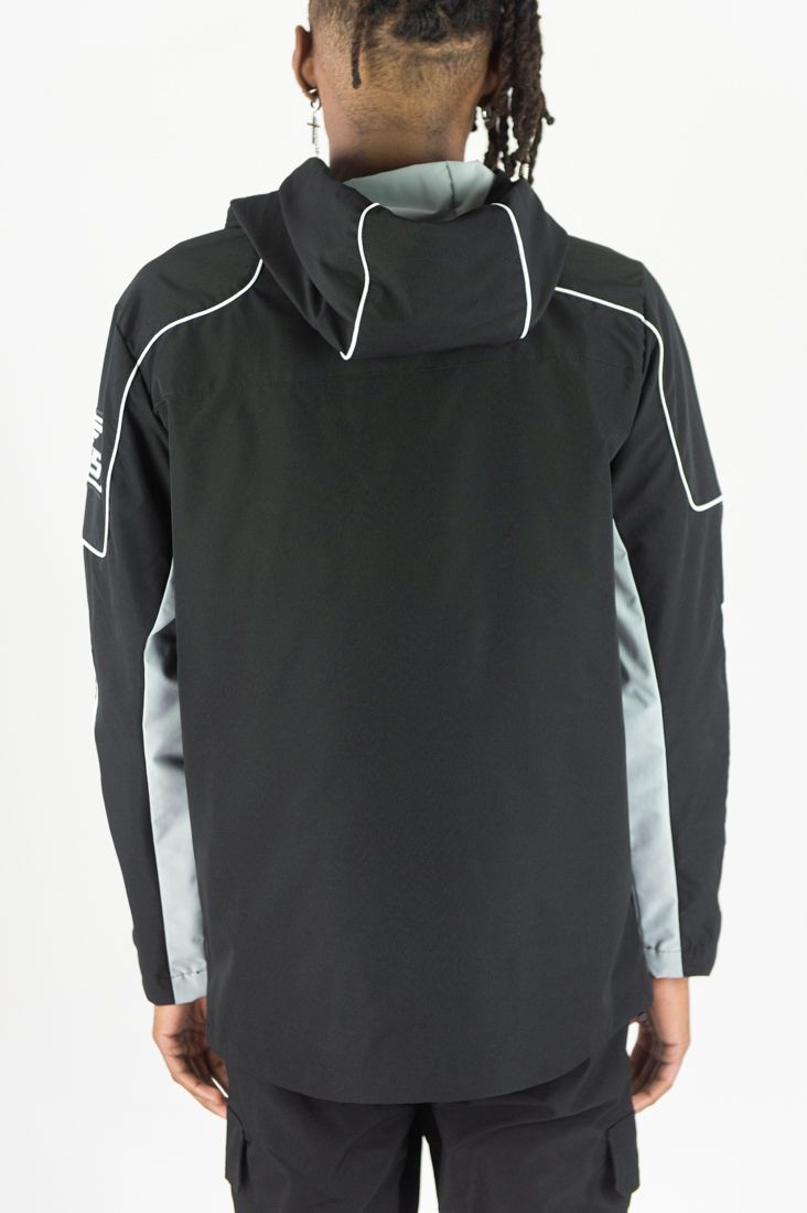 REBEL MINDS RACING ANORAK NYLON HOODIE MULTI COLORS