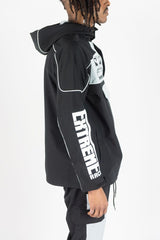 REBEL MINDS RACING ANORAK NYLON HOODIE MULTI COLORS