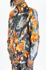 REBEL MINDS CAMO WINDBREAKER NYLON JACKET FOREST