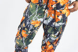 REBEL MINDS CAMO NYLON CARGO STACKED JOGGER FOREST