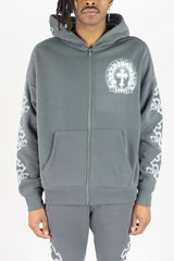 REBEL MINDS CROSS HOODIE DARK GREY