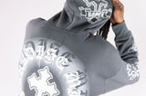 REBEL MINDS CROSS HOODIE DARK GREY