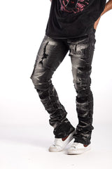 Kindred Stacked Cargo Utility Wax Smoked Jeans Multi Colors