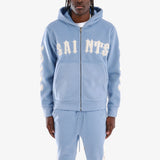 COPPER RIVET MOHAIR SAINTS EMBROIDERY FULL ZIP HOODIE MULTI COLORS