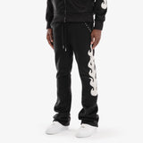 COPPER RIVET MOHAIR EMBROIDERY STACKED SWEATPANTS MULTI COLORS