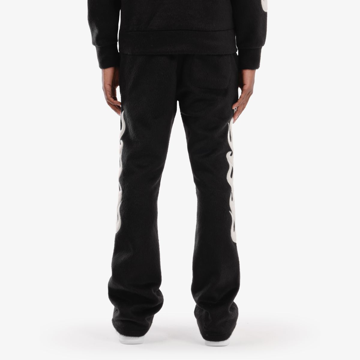 COPPER RIVET MOHAIR EMBROIDERY STACKED SWEATPANTS MULTI COLORS