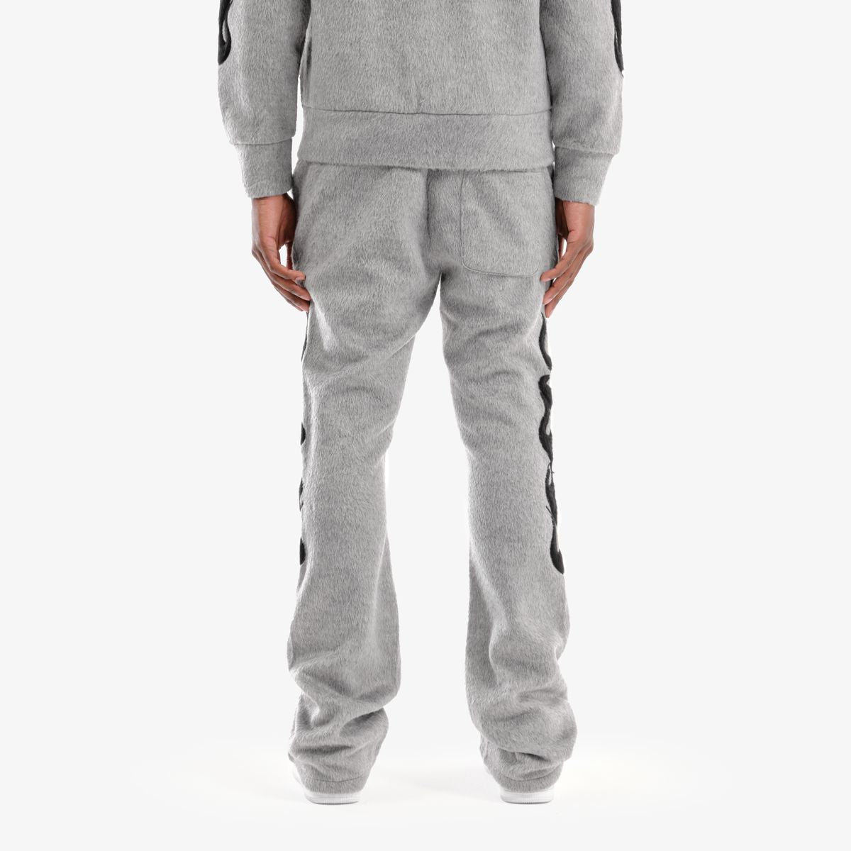COPPER RIVET MOHAIR EMBROIDERY STACKED SWEATPANTS MULTI COLORS