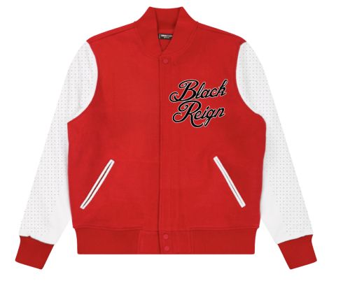 Roku Studio Reign Rhinestone Varsity Jacket Multi Colors