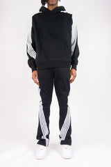 Rebel Minds Fleece Five Bent Stripes Jogger Set