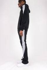 Rebel Minds Fleece Five Bent Stripes Jogger Set