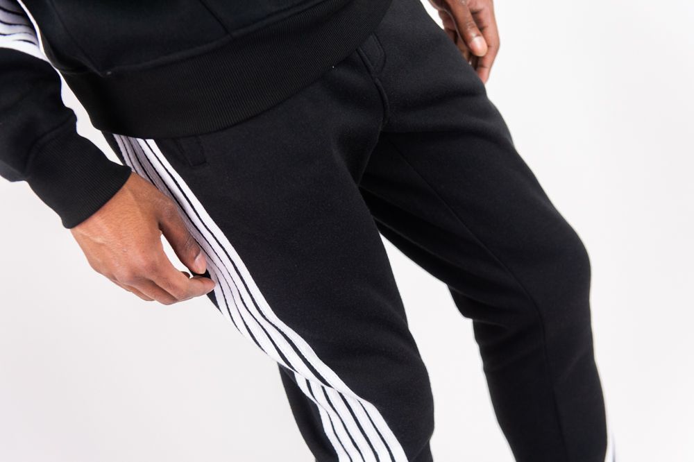 Rebel Minds Fleece Five Bent Stripes Jogger Set