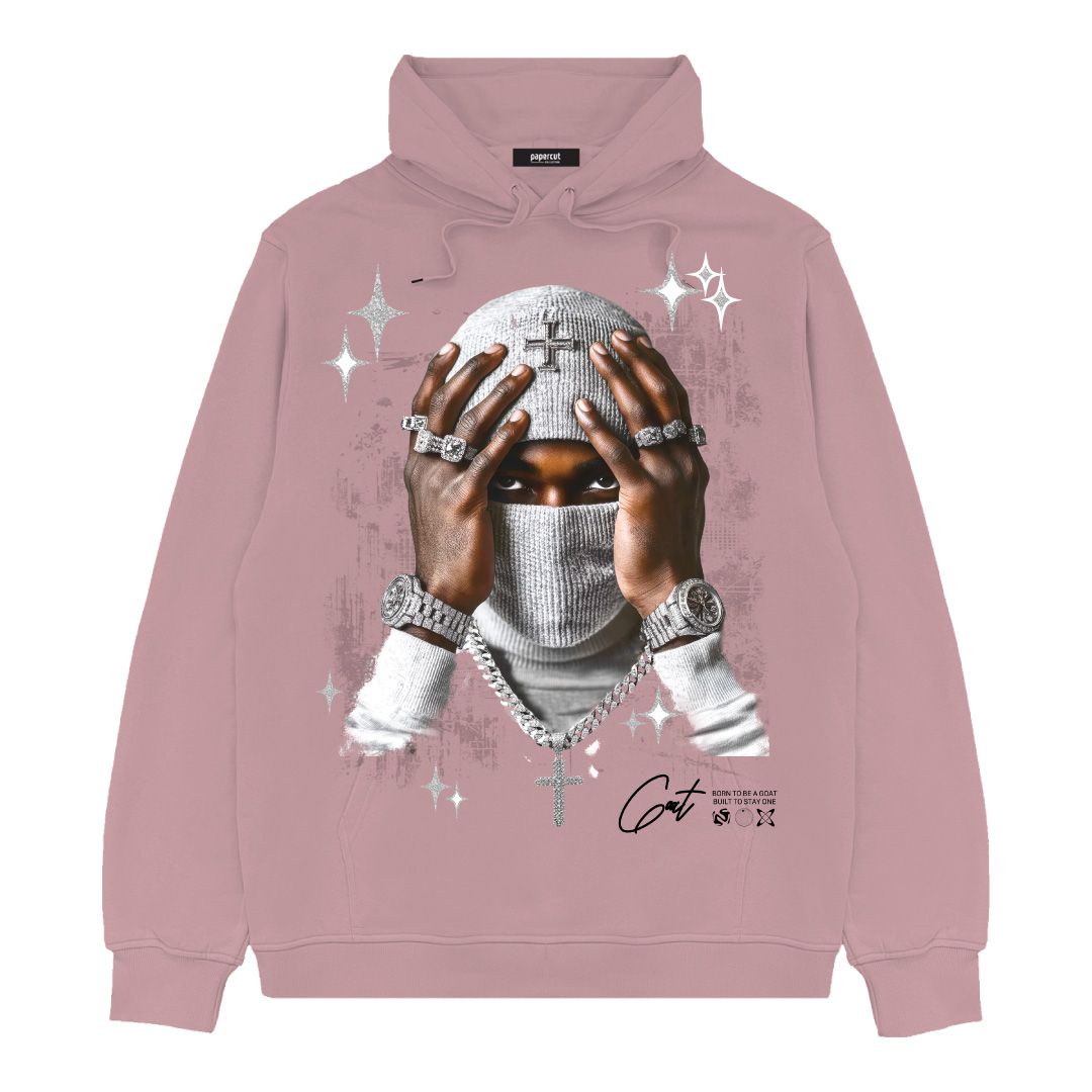 FORTY GLITTER MASKED MAN FLEECE HOODIE MULTI COLORS