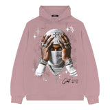 FORTY GLITTER MASKED MAN FLEECE HOODIE MULTI COLORS
