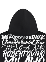 Roberto Vino Milano Big Writing Hoodie Black