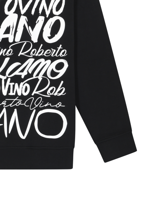 Roberto Vino Milano Big Writing Hoodie Black