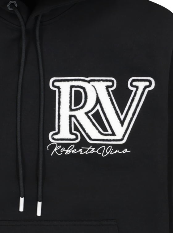 Roberto Vino Milano Big Writing Hoodie Black