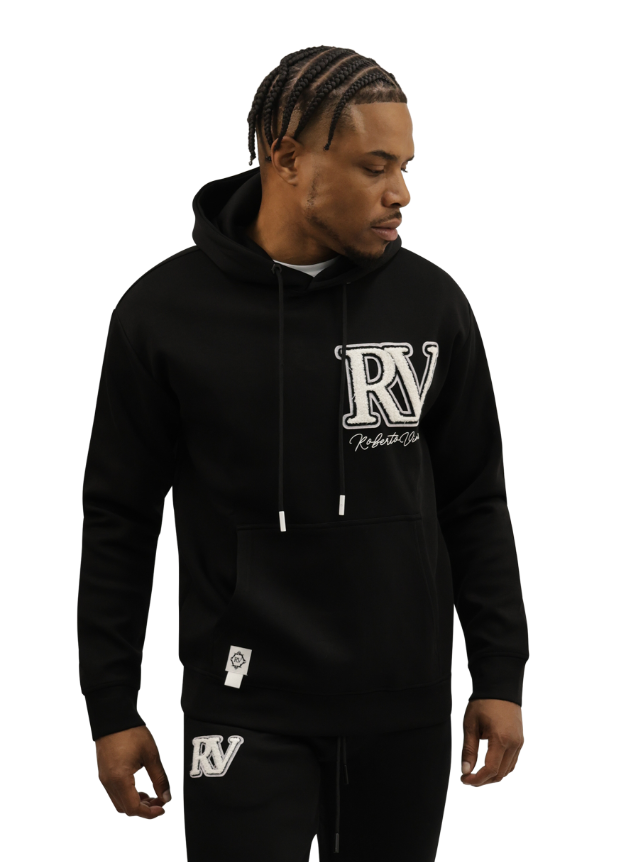 Roberto Vino Milano Big Writing Hoodie Black