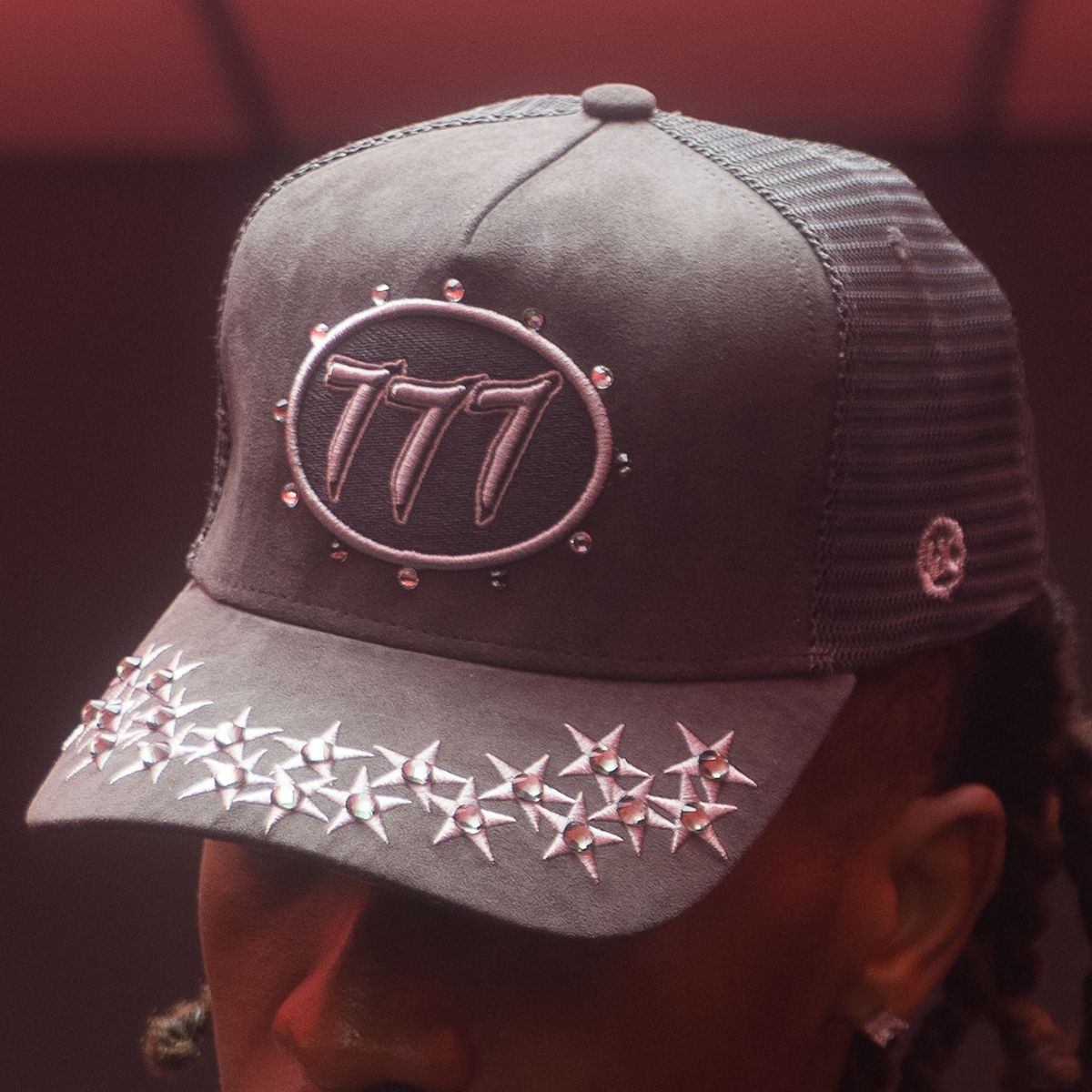 Hudson Diamond 777 Suede Trucker Hat Multi Colors