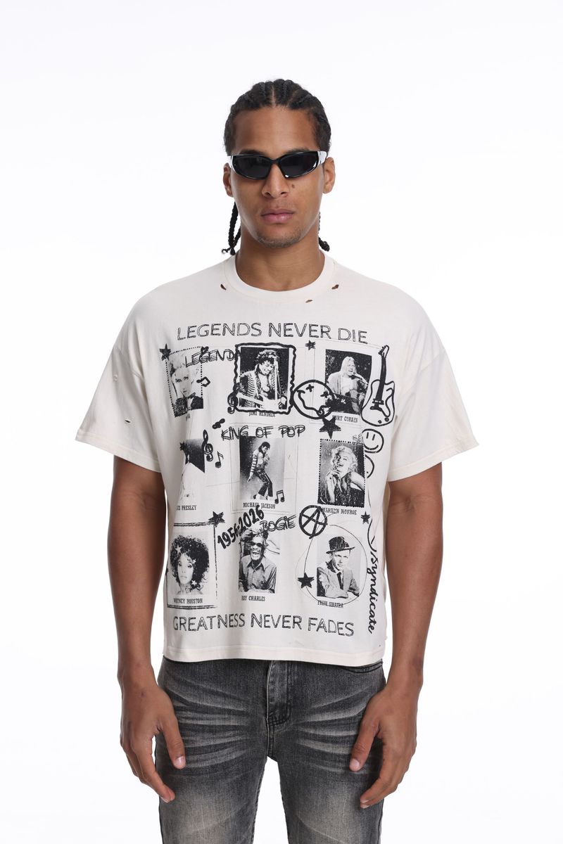 Syndicate Legend Never Die Cropped T-Shirt Multi Colors