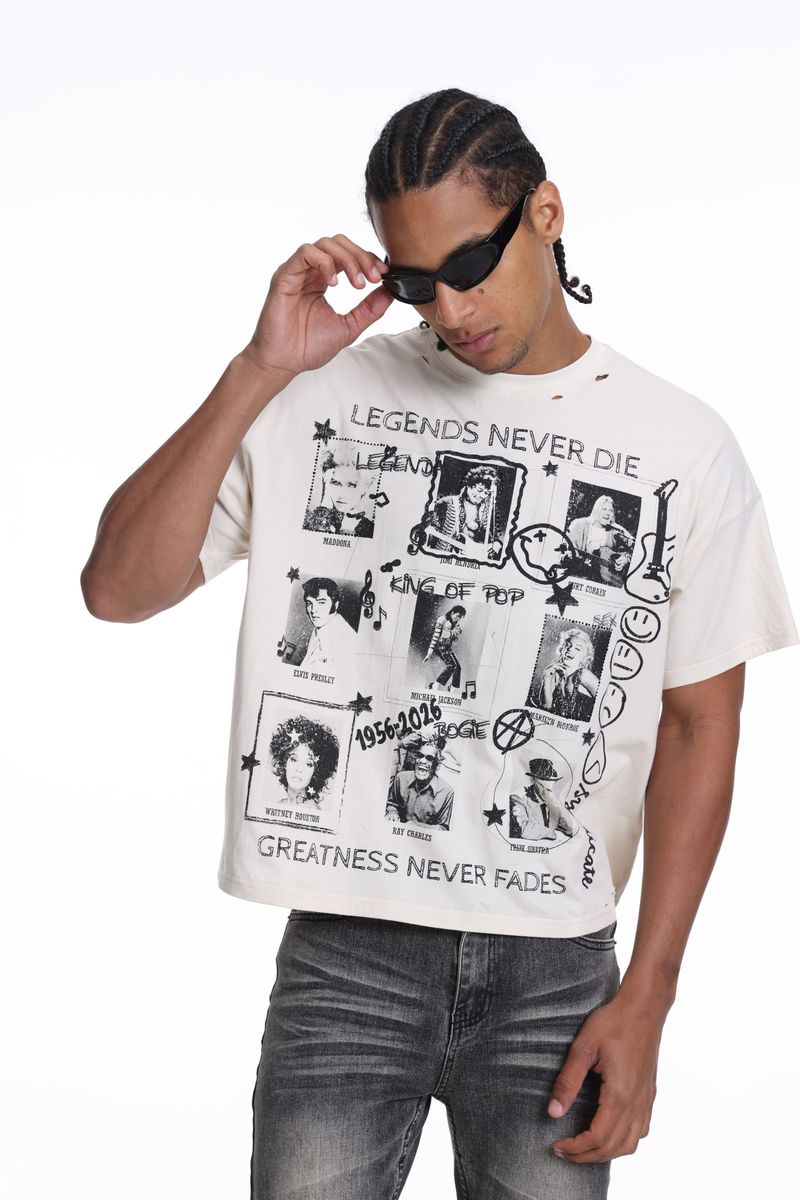 Syndicate Legend Never Die Cropped T-Shirt Multi Colors