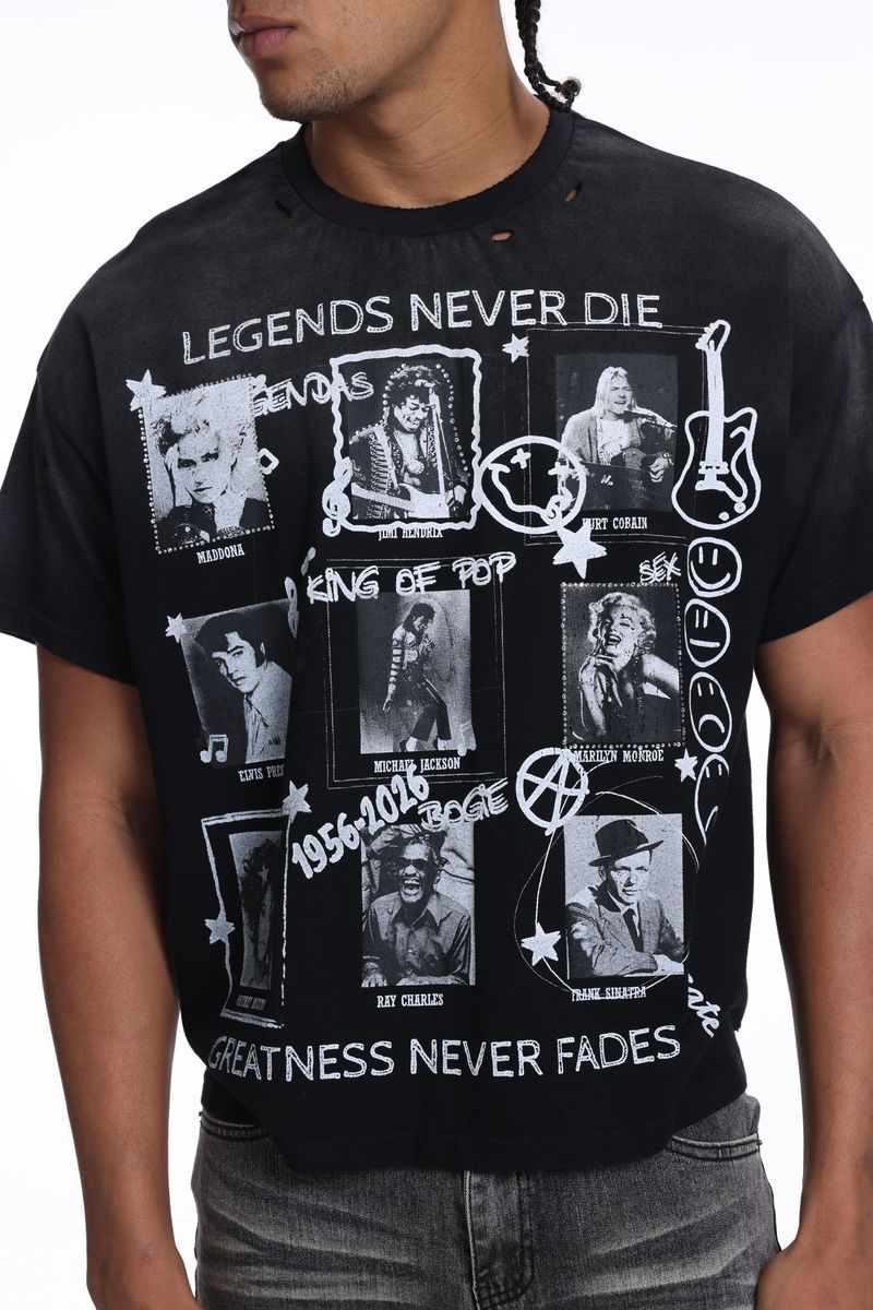 Syndicate Legend Never Die Cropped T-Shirt Multi Colors