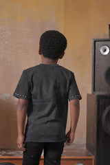 Elite Kids Legends Washed Heavy Embellished Kids T-Shirt Multi Colors