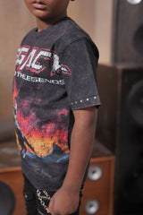 Elite Kids Legends Washed Heavy Embellished Kids T-Shirt Multi Colors
