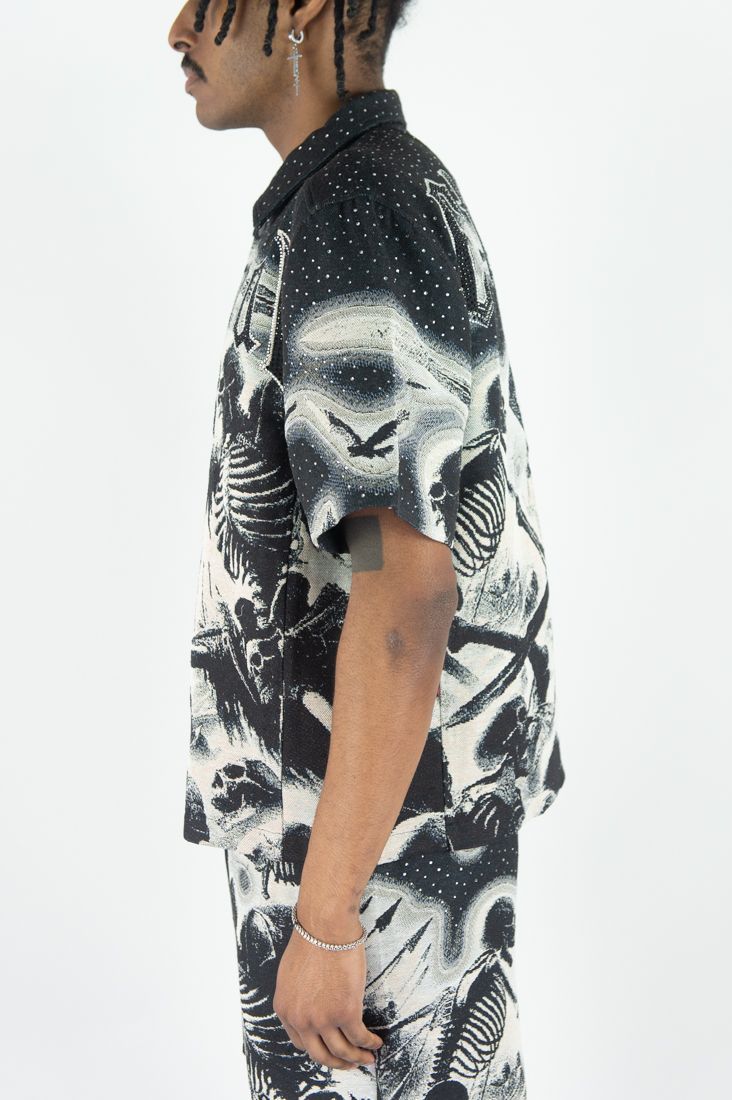 Rebel Minds Eternal Dusk Rhinestone Tapestry Short Set Multi Colors