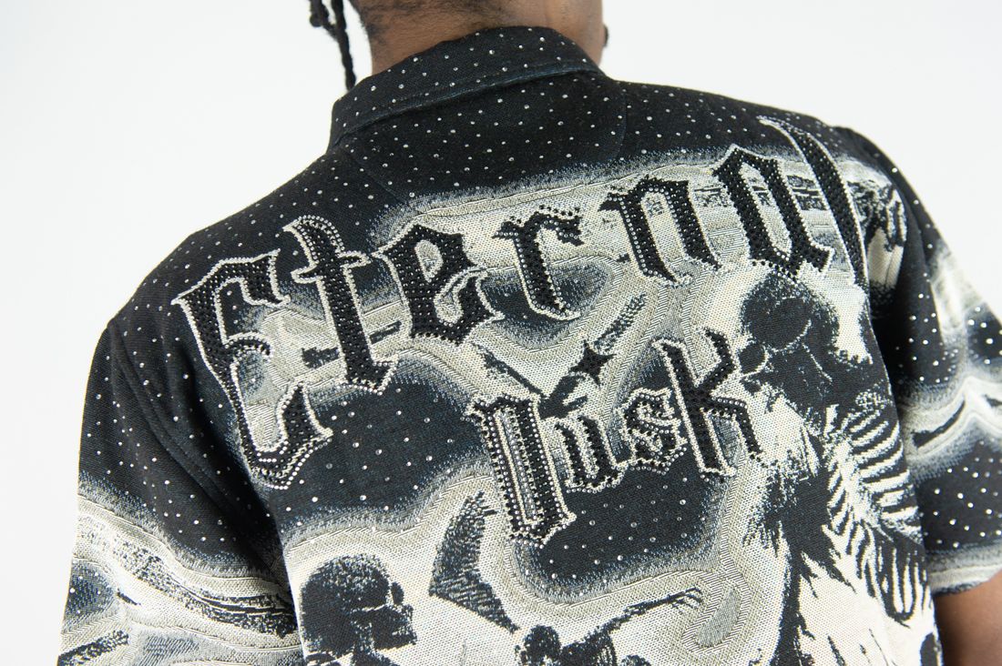 Rebel Minds Eternal Dusk Rhinestone Tapestry Short Set Multi Colors