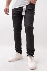 Disaster Skinny Black Wax Stretch Denim Black