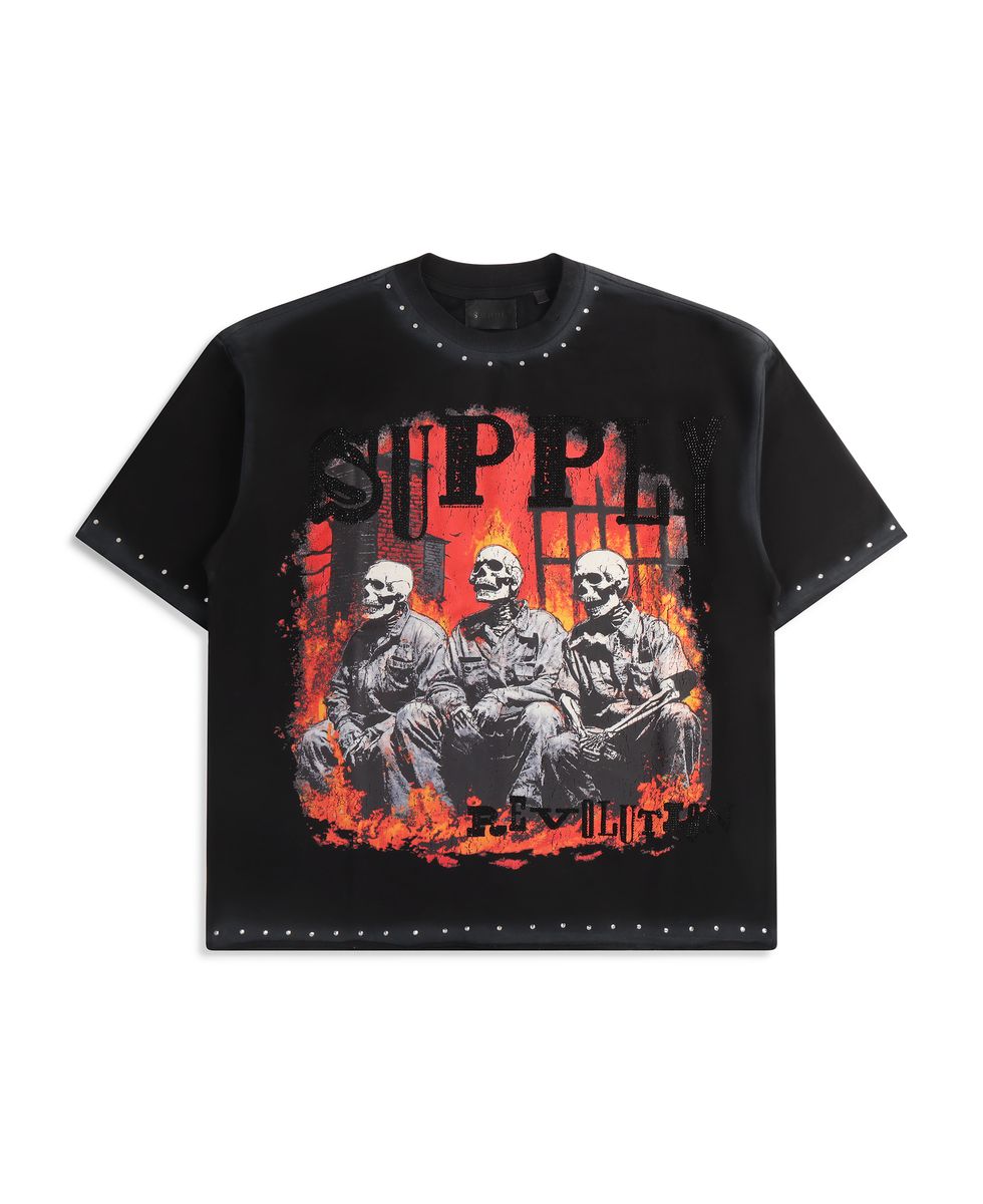 Supply Revolution Studded Rhinestone T-Shirt Multi Colors