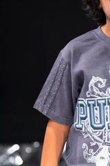 Elite Kids Purpose Rhinestone Studded Over Sized Heavy T-Shirt Multi Colors
