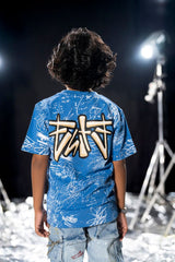 Elite Kids No Finish Line Rhinestone Over Sized Heavy Kids T-Shirt Multi Colors