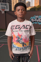 Elite Kids Legends Washed Heavy Embellished Kids T-Shirt Multi Colors
