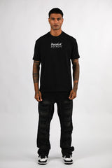 Left Point Paradise Rhinestones T- Shirt Multi Black